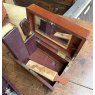 Antique Mahogany Campaign Dressing Box With Mirror