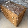 Antique 19th Century Marble Topped Chest Of Drawers