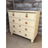 Rustic Painted Victorian Pine Chest Of Drawers