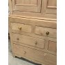 Antique 19thC Stripped Pine Linen Press Wardrobe