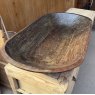 Antique Large Welsh Adze Carved Oak Bowl