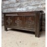 Antique Carved 18thC English Oak Coffer