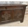 Antique Carved 18thC English Oak Coffer