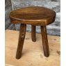 A Primitive Antique Burr Elm Stool