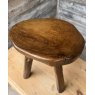 A Primitive Antique Burr Elm Stool