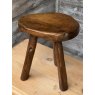 A Primitive Antique Burr Elm Stool