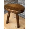 A Primitive Antique Burr Elm Stool