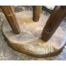 A Primitive Antique Burr Elm Stool