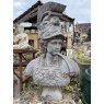 Hand Carved Natural Stone Bust Of A Greek