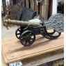 Antique Cast Brass & Iron Model Cannon