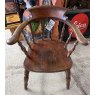 Antique English Smokers Bow Armchair