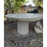 Large Carved Granite Millstone Table