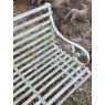 Rustic Painted Wrought Iron Garden Bench
