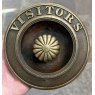 A Large Victorian Brass Bell Pull