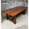 A Vintage Solid Oak Refectory Dining Table (2.3m x 1m)