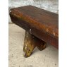 Rustic Antique 19thC Pine Pig Bench