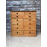 A Wonderful Victorian Pine Bank Of Drawers