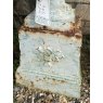 Antique Rustic Painted Cast Iron Urn