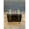 Antique Victorian Brass Banded Ring Box