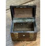 Antique Victorian Brass Banded Ring Box