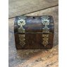 Antique Victorian Brass Banded Ring Box