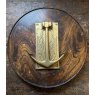 Mounted Antique Naval Brass Door Knocker
