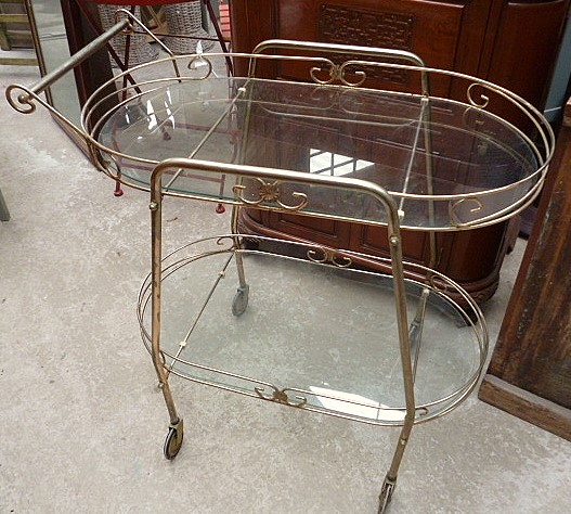 Vintage cocktail trolley